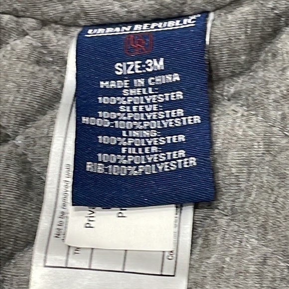 Urban Republic Baby Boys Soft Faux Fur Prams w/Ears & Attached Gloves Size 3 Mon - Picture 6 of 6